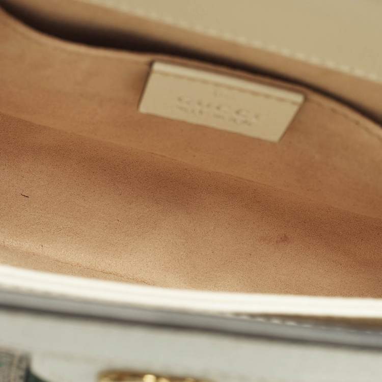 Pre Owned Gucci Ophidia Small Multicolor GG Supreme Canvas and Leather Flora Shoulder Bag