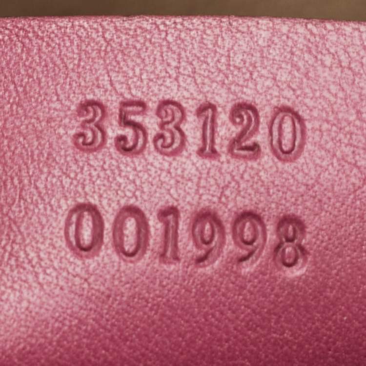 Pre Owned Gucci Bree Purple Guccissima Leather Tote