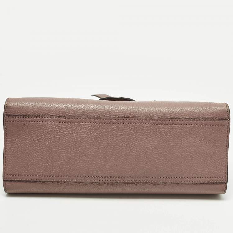 Pre Owned Gucci GG Marmont Medium Old Rose Leather Top Handle Bag