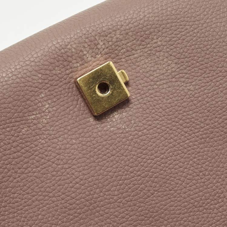 Pre Owned Gucci GG Marmont Medium Old Rose Leather Top Handle Bag