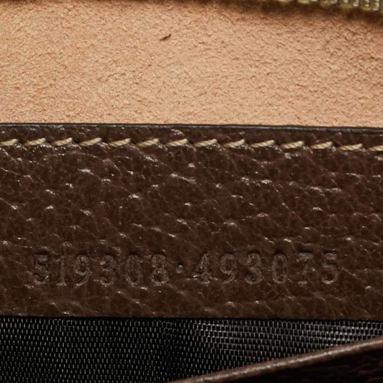 Pre Owned Gucci Ophidia Beige/Brown GG Supreme Coated Canvas and Leather Belt Bag