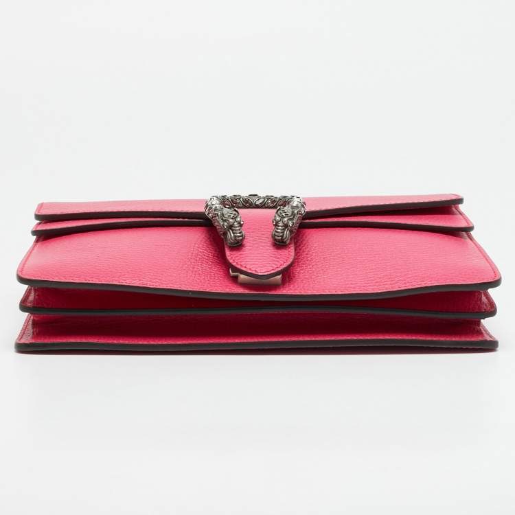 Pre Owned Gucci  Dionysus Crystals Small Pink Leather Shoulder Bag