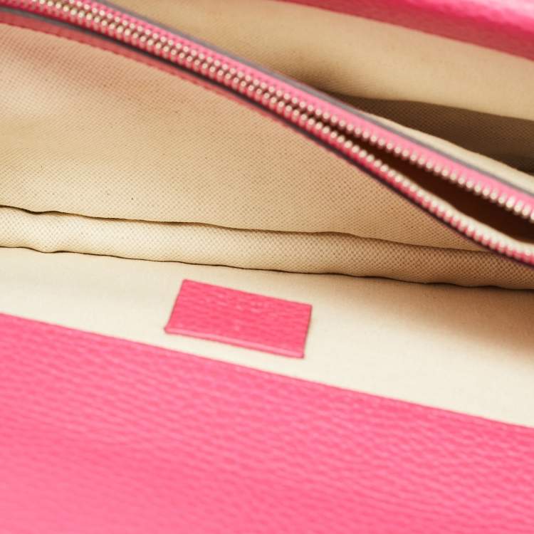 Pre Owned Gucci  Dionysus Crystals Small Pink Leather Shoulder Bag