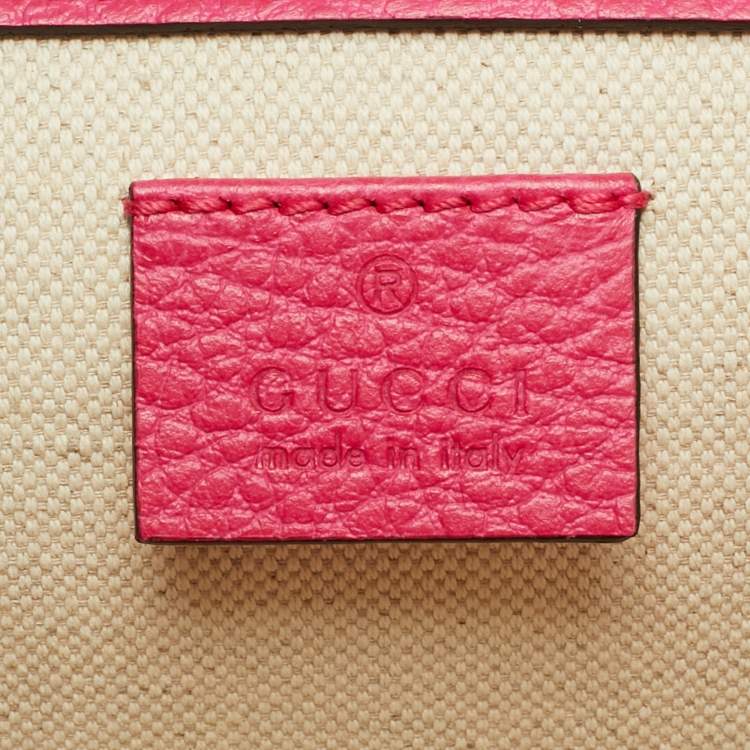 Pre Owned Gucci  Dionysus Crystals Small Pink Leather Shoulder Bag