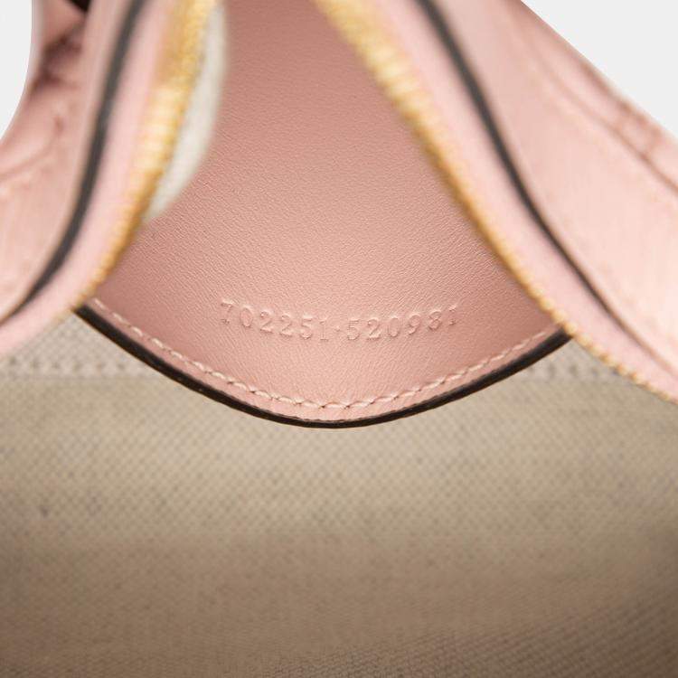 Pre Owned Gucci Pink Mini GG Marmont Matelasse Leather Satchel