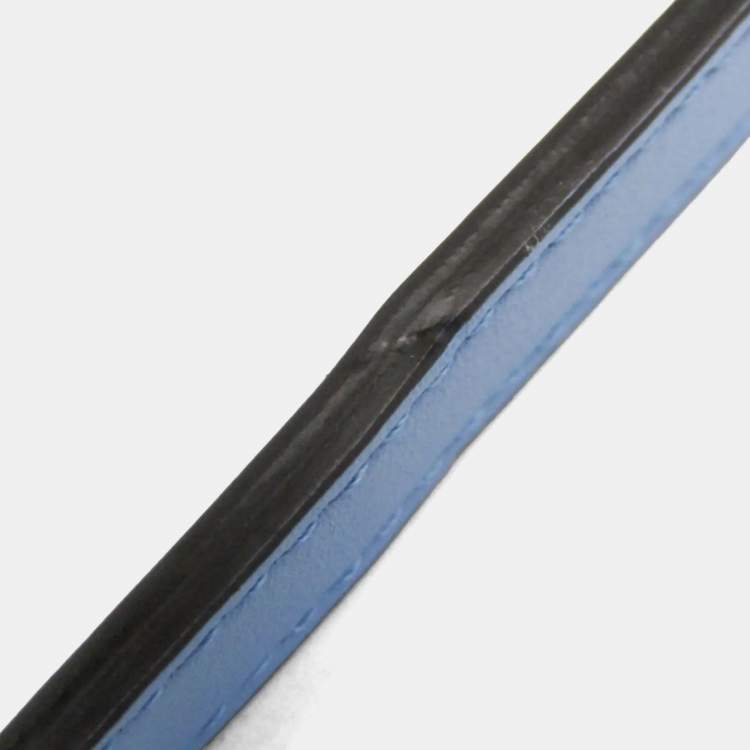 Pre Owned Gucci Blue Leather Bamboo Backpack Handbag Shoulder Bag 