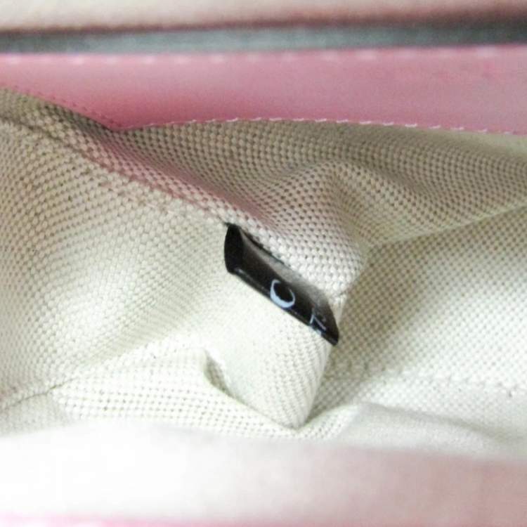 Pre Owned Gucci Pink Leather Bamboo Backpack Handbag Shoulder Bag 