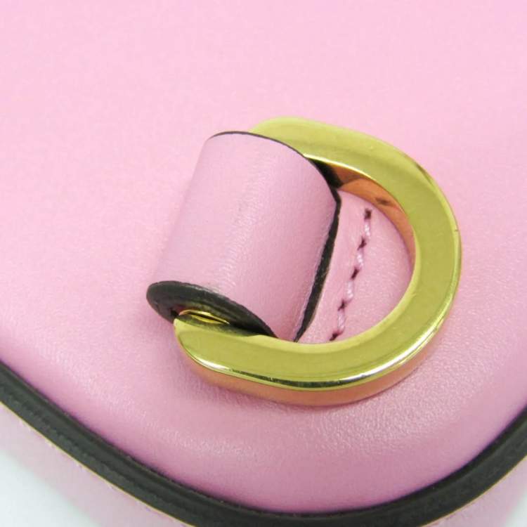 Pre Owned Gucci Pink Leather Bamboo Backpack Handbag Shoulder Bag 