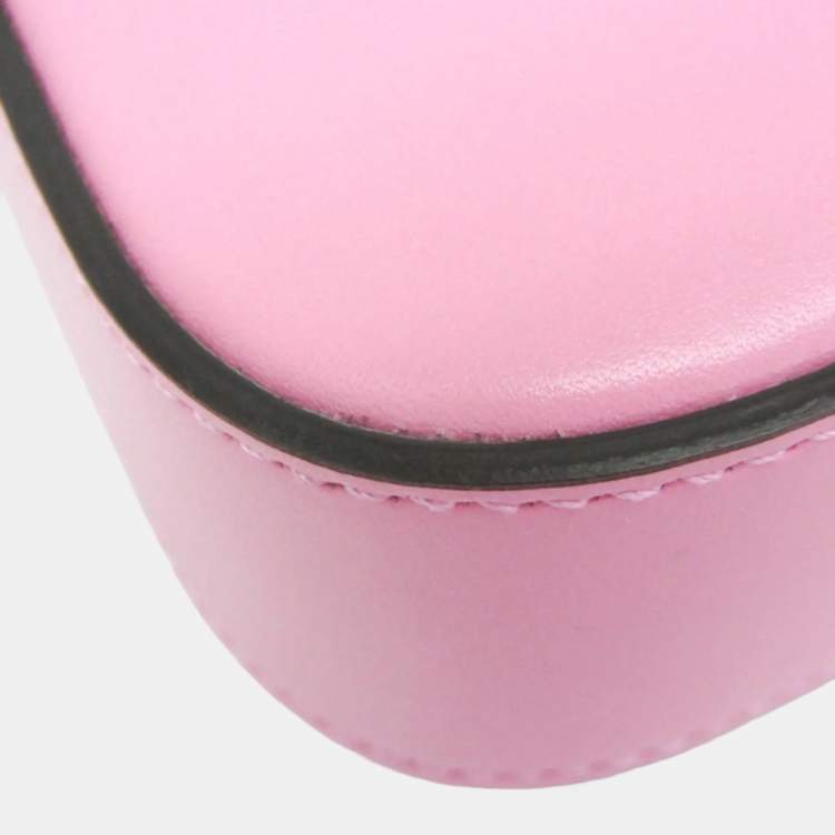 Pre Owned Gucci Pink Leather Bamboo Backpack Handbag Shoulder Bag 