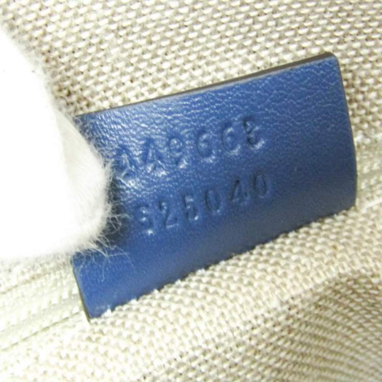 Pre Owned Gucci Microguccissima Micro GG Blue Leather Handbag Shoulder Bag 