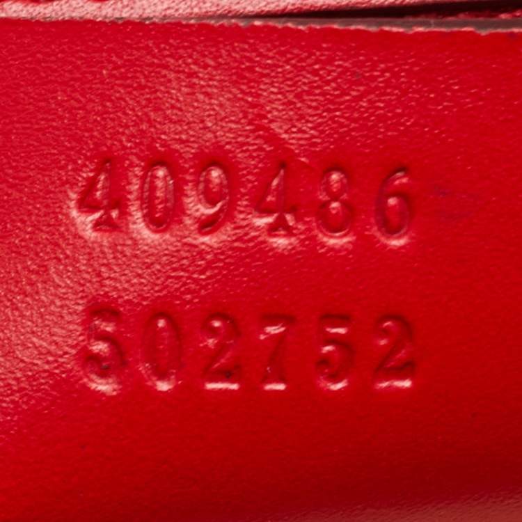 Pre Owned Gucci Padlock Red Medium Guccissima Leather Shoulder Bag