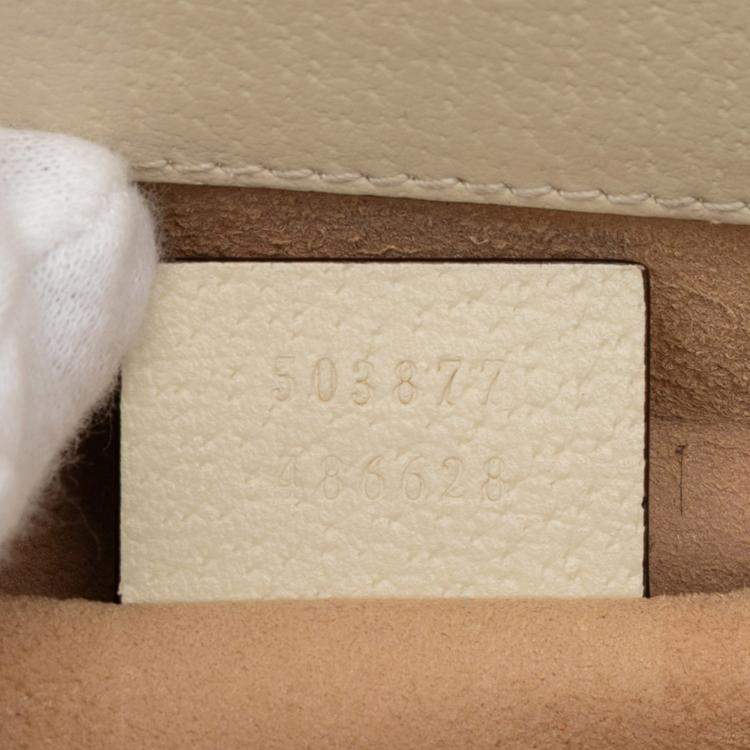 Pre Owned Gucci Brown Small GG Supreme Web Ophidia Chain Crossbody