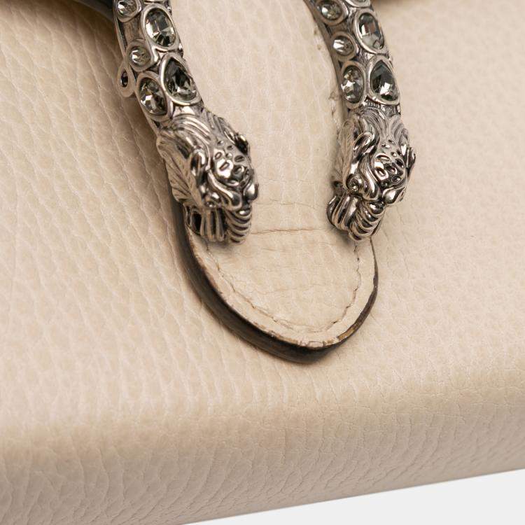 مملوكة مسبقًا Gucci Brown Mini Leather Dionysus Wallet on Chain