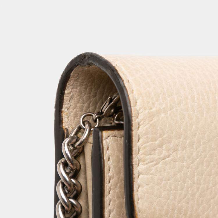 مملوكة مسبقًا Gucci Brown Mini Leather Dionysus Wallet on Chain