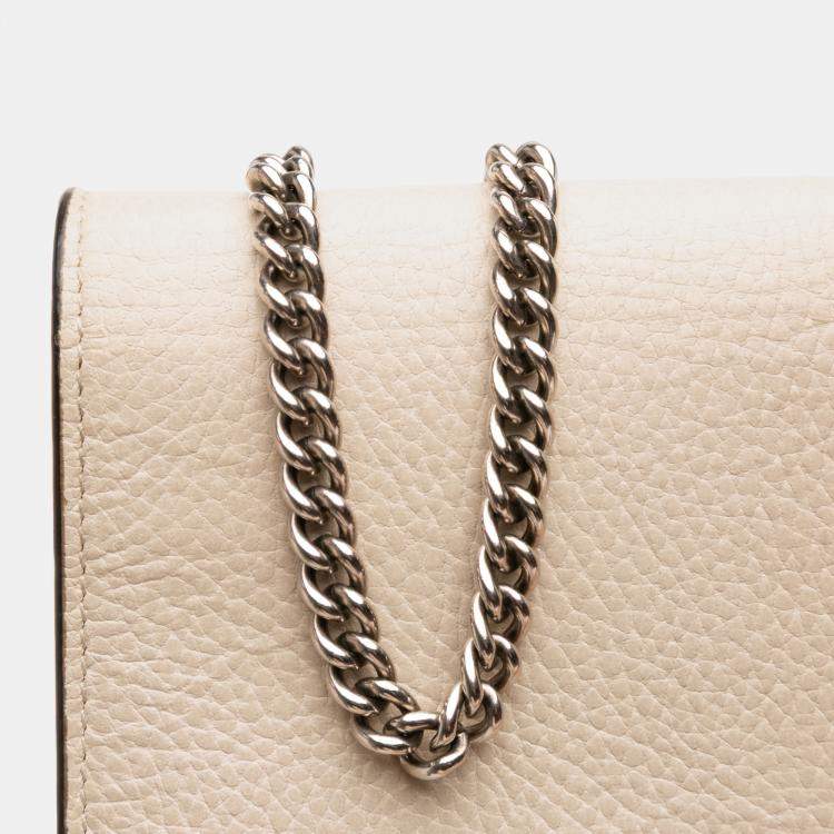 مملوكة مسبقًا Gucci Brown Mini Leather Dionysus Wallet on Chain