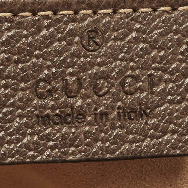 Pre Owned Gucci Ophidia Mini Beige/Brown GG Supreme Canvas and Leather Crossbody Bag