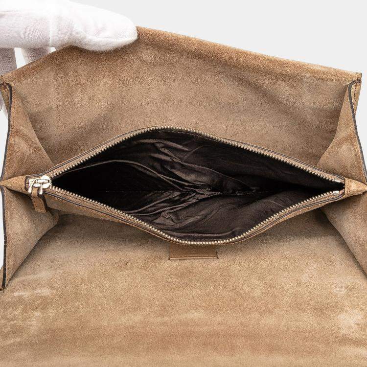 Pre Owned Gucci Brown Medium GG Supreme Blooms and Bee Dionysus Shoulder Bag