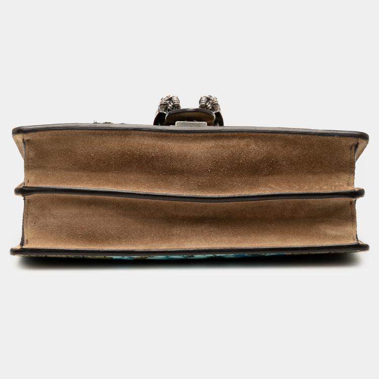 Pre Owned Gucci Brown Medium GG Supreme Blooms and Bee Dionysus Shoulder Bag