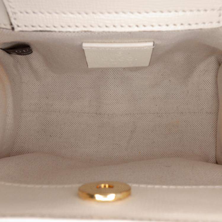 Pre Owned Gucci Green Mini Leather Bamboo GG Diana Satchel