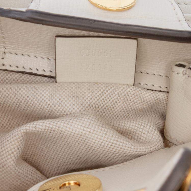 Pre Owned Gucci Green Mini Leather Bamboo GG Diana Satchel