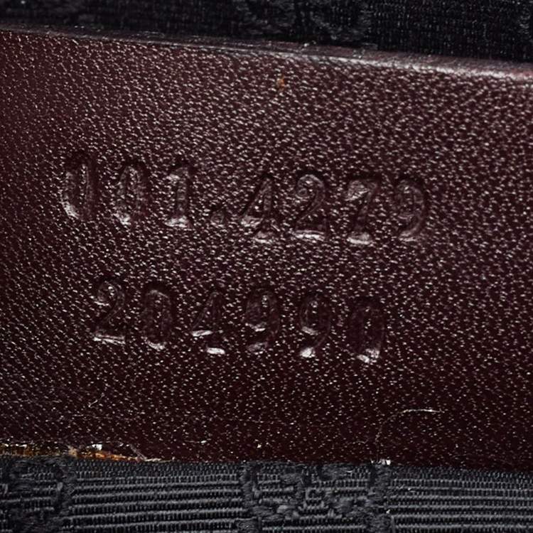 Pre Owned Gucci Topstitch Dark Brown Leather Hobo