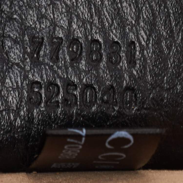 Pre Owned Gucci GG Marmont Dahlia Small Black Leather Tote