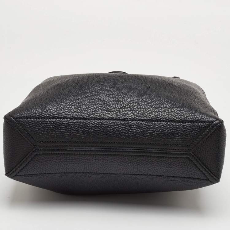 Pre Owned Gucci GG Marmont Dahlia Small Black Leather Tote