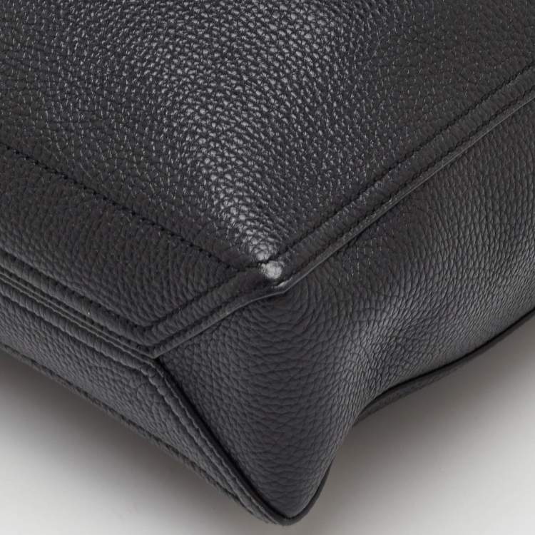 Pre Owned Gucci GG Marmont Dahlia Small Black Leather Tote