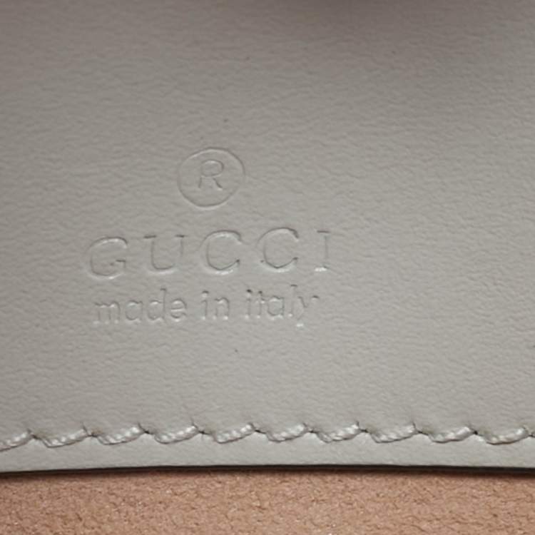 Pre Owned Gucci Jackie 1961 Mini Off White Leather Shoulder Bag