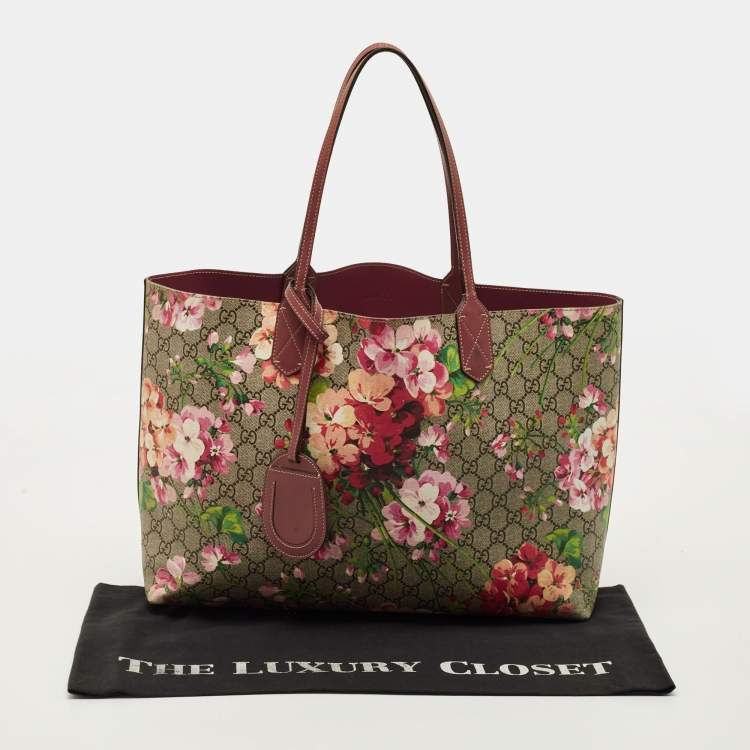 مملوكة مسبقًا Gucci Reversible Old Rose/Beige GG Supreme Canvas Tote