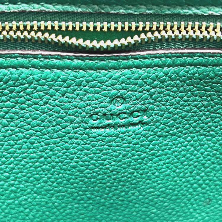 Pre Owned Gucci Jackie 1961 Small 2-Way Shoulder Bag Leather Green