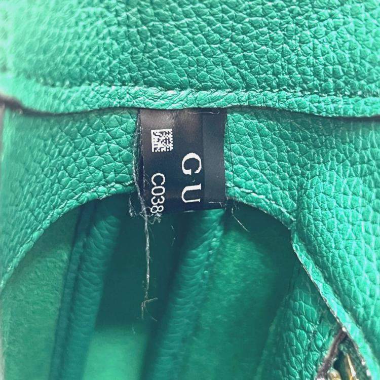 Pre Owned Gucci Jackie 1961 Small 2-Way Shoulder Bag Leather Green