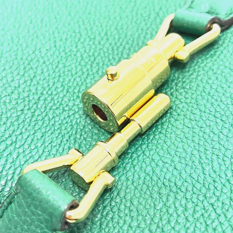 Pre Owned Gucci Jackie 1961 Small 2-Way Shoulder Bag Leather Green