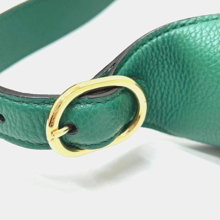Pre Owned Gucci Jackie 1961 Small 2-Way Shoulder Bag Leather Green