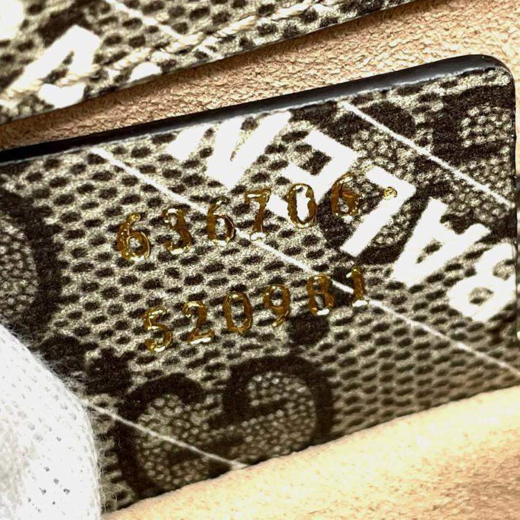 Pre Owned Gucci Balenciaga The Hacker Project Jackie 1961 2-Way Handbag In Gg Supreme Canvas Beige