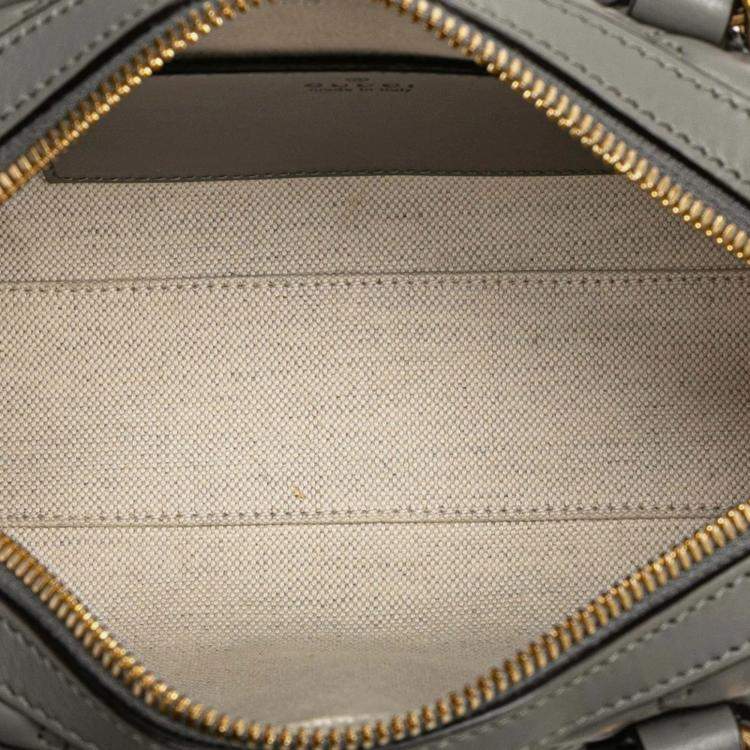 Pre Owned Gucci Gg Matelasse Quilted Mini Boston Bag/Shoulder Bag 2-Way Gray Leather