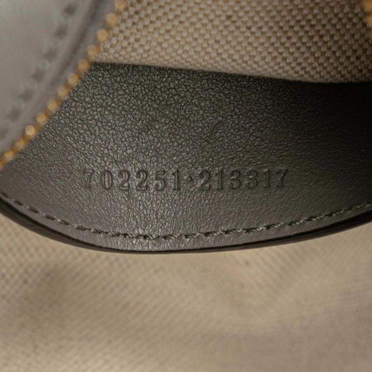 Pre Owned Gucci Gg Matelasse Quilted Mini Boston Bag/Shoulder Bag 2-Way Gray Leather