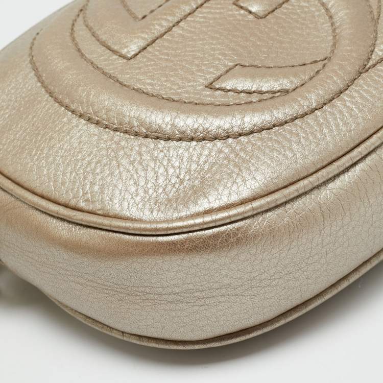مملوكة مسبقًا Gucci Soho Disco Chain Gold Leather Crossbody Bag
