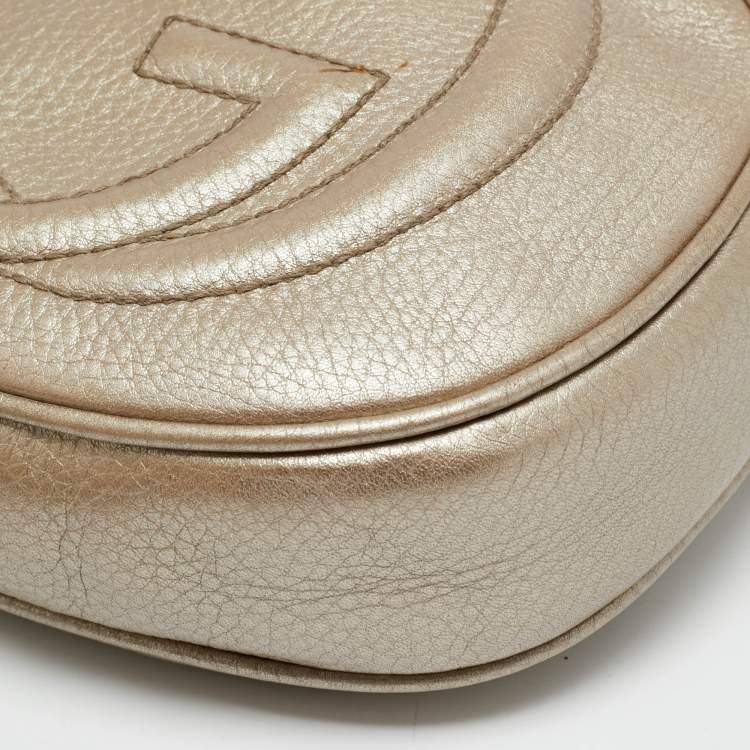 مملوكة مسبقًا Gucci Soho Disco Chain Gold Leather Crossbody Bag