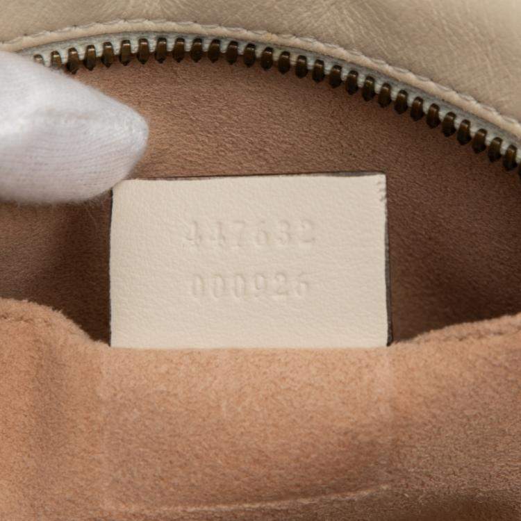 Pre Owned Gucci White Small GG Marmont Matelasse Leather Crossbody