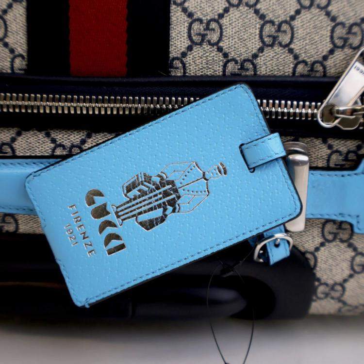 Pre Owned Gucci 40 GG Supreme Rolling Luggage