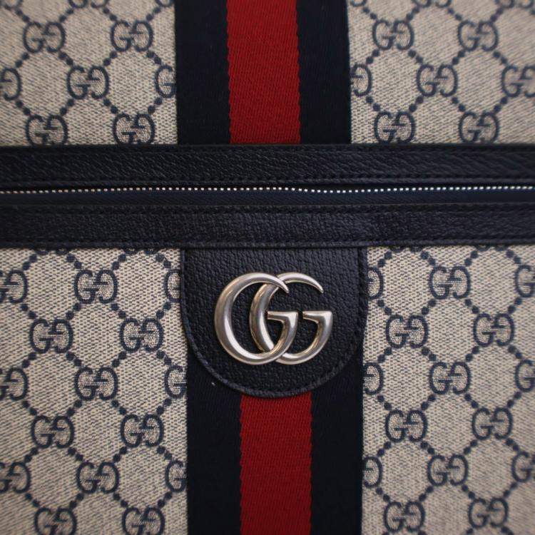 Pre Owned Gucci 40 GG Supreme Rolling Luggage