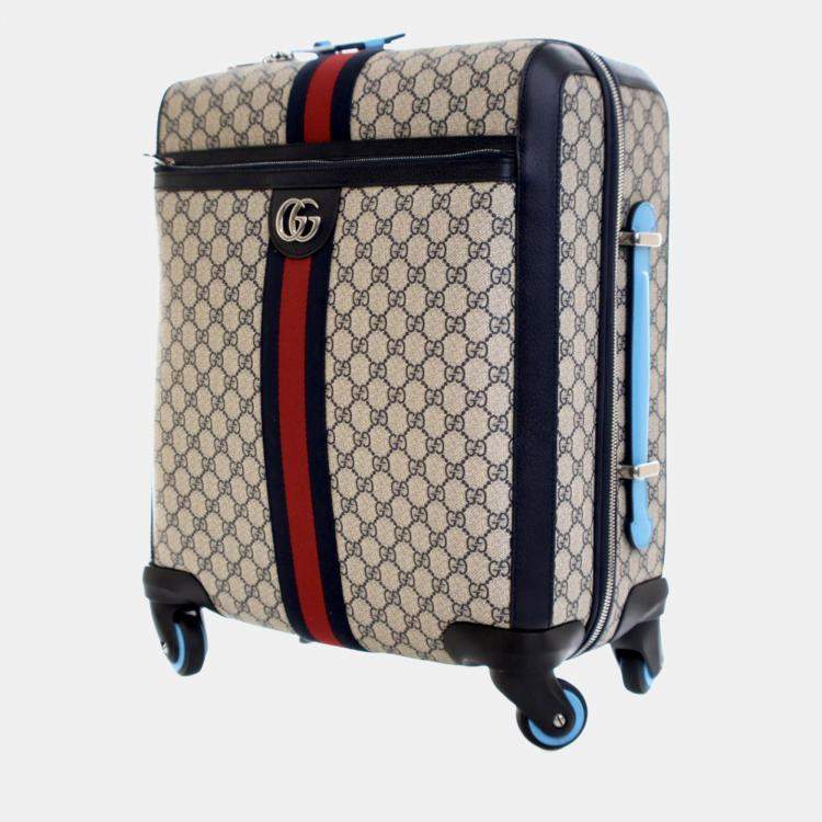 Pre Owned Gucci 40 GG Supreme Rolling Luggage