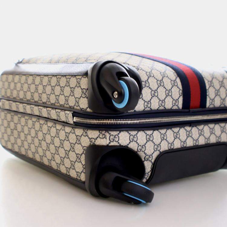 Pre Owned Gucci 40 GG Supreme Rolling Luggage