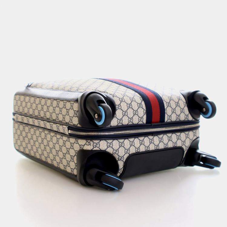Pre Owned Gucci 40 GG Supreme Rolling Luggage