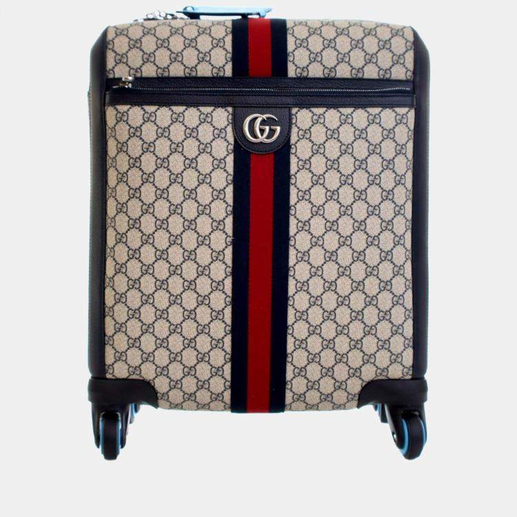 Pre Owned Gucci 40 GG Supreme Rolling Luggage