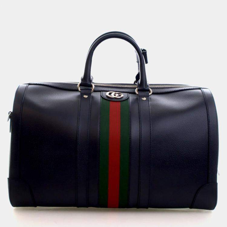 Pre Owned Gucci Medium Calfskin Savoy Duffle