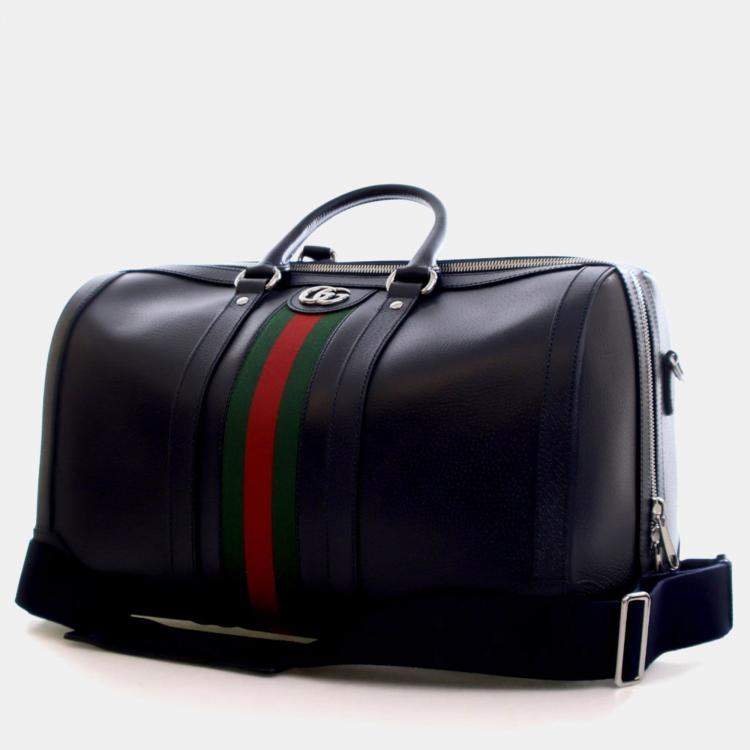 Pre Owned Gucci Medium Calfskin Savoy Duffle
