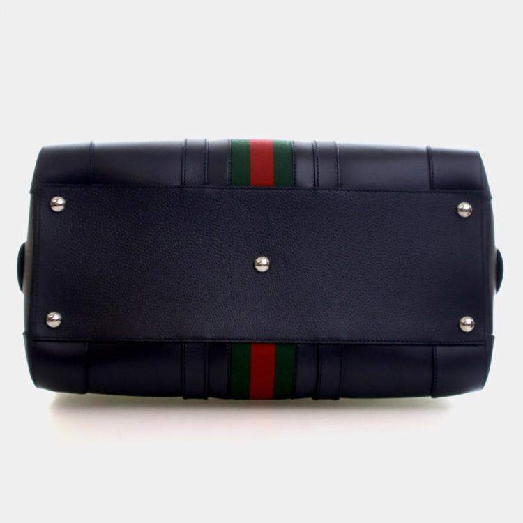 Pre Owned Gucci Medium Calfskin Savoy Duffle