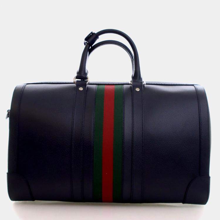 Pre Owned Gucci Medium Calfskin Savoy Duffle